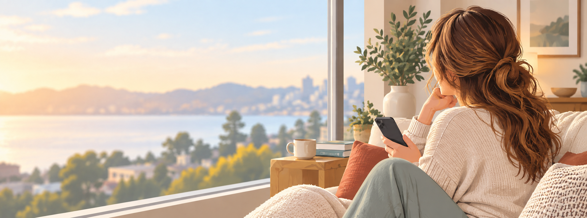 Illustration of a woman reflecting on her relationship